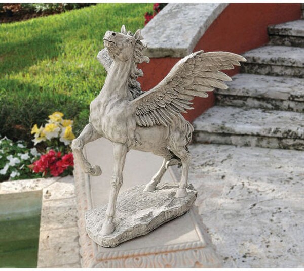 Grand Pegasus Winged Horse Sculpture Large Garden Mythology Statue